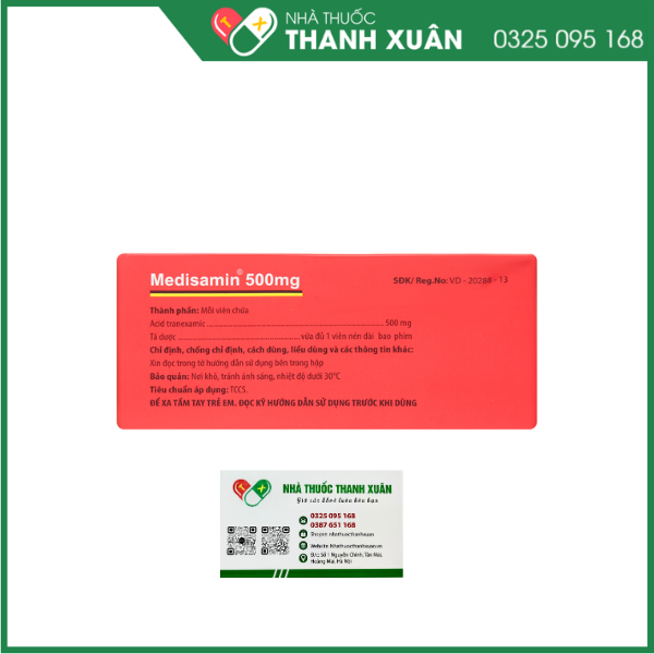Medisamin 500mg trị và phòng ngừa chảy máu
